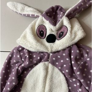 Ecruo L Adult bunny onesie. Warm, cozy, butt flap.